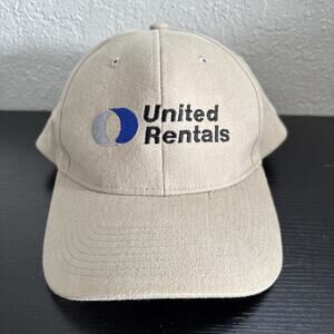 Collegiate USA Men's Adjustable Hat United Rentals Tan Embroidered Logo